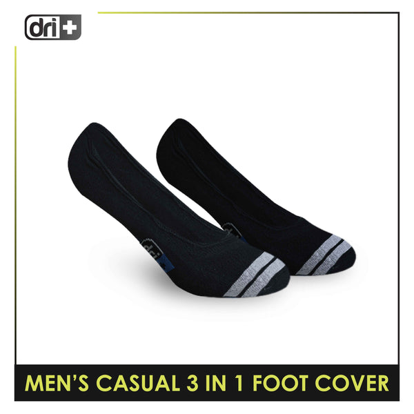 Dri Plus Men's Lite Casual Foot Cover Socks 3 pairs in a pack DMCFG3