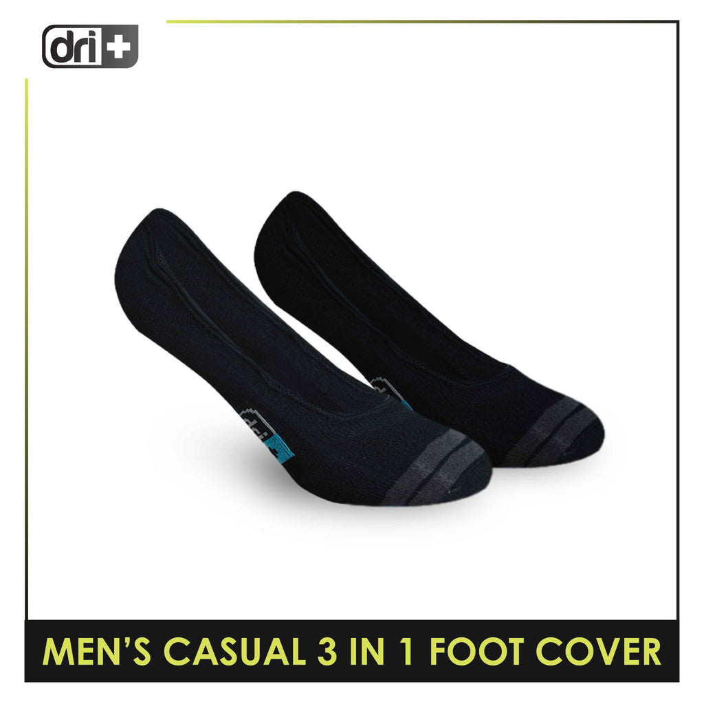 Dri Plus Men's Lite Thin Casual Foot Cover Socks 3 pairs in a pack DMCFG3
