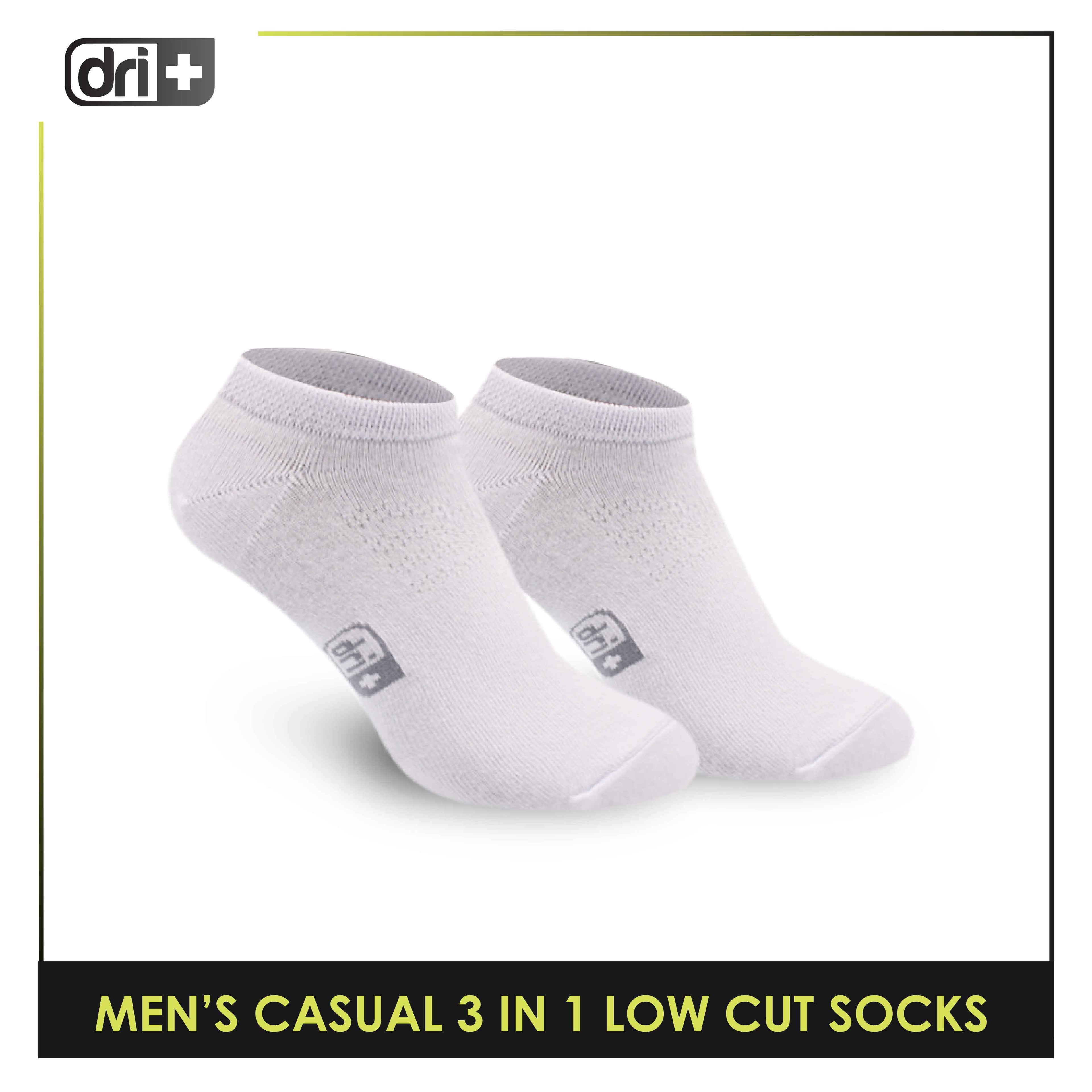Dri Plus Men's Thin Casual Lite Low Cut Socks 3 pairs in a pack DMCG14