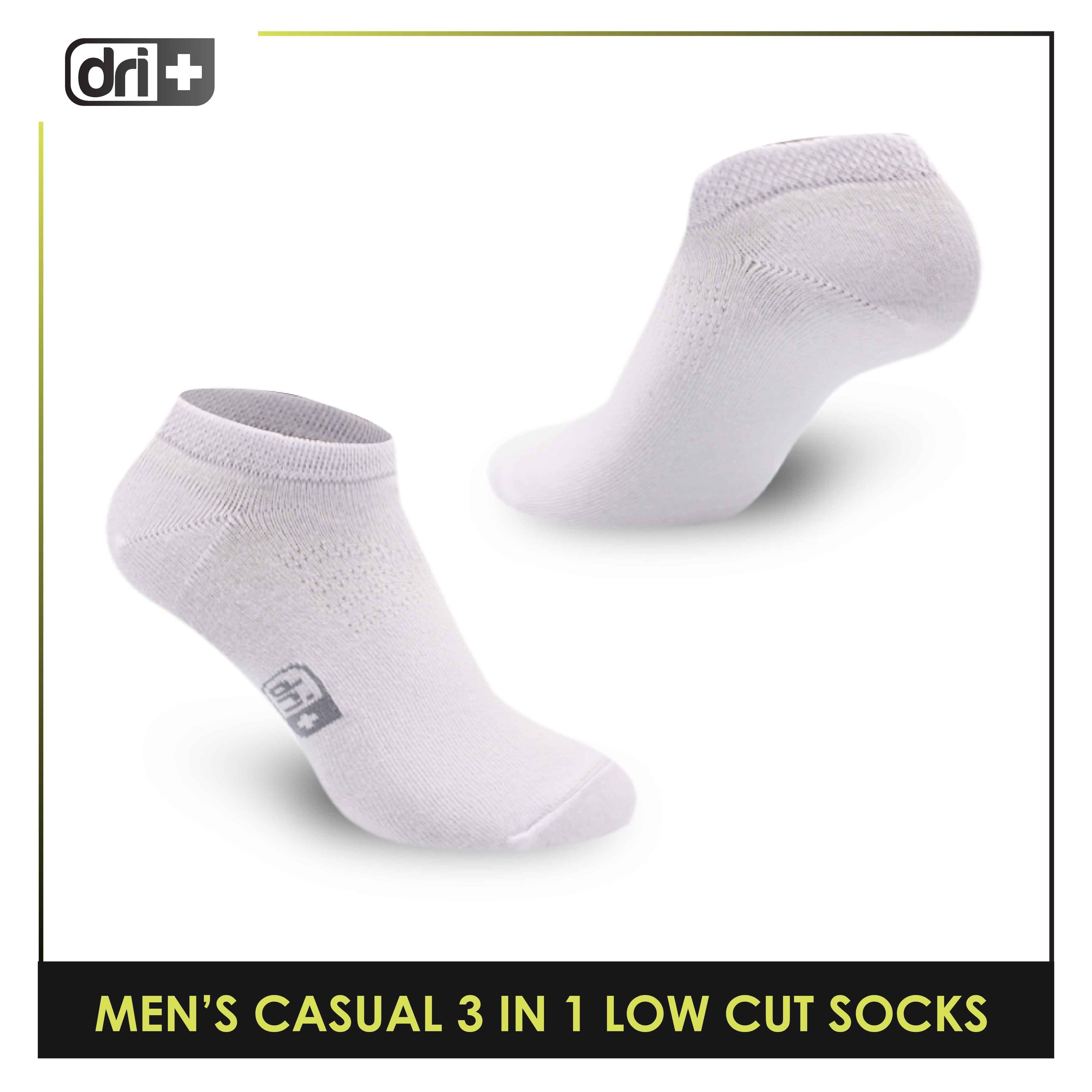 Dri Plus Men's Thin Casual Lite Low Cut Socks 3 pairs in a pack DMCG14