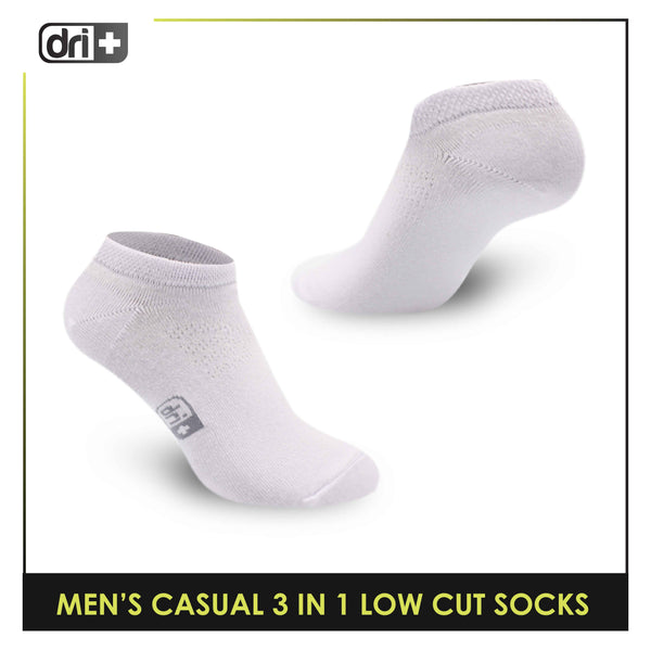 Dri Plus Men's Casual Lite Low Cut Socks 3 pairs in a pack DMCG14