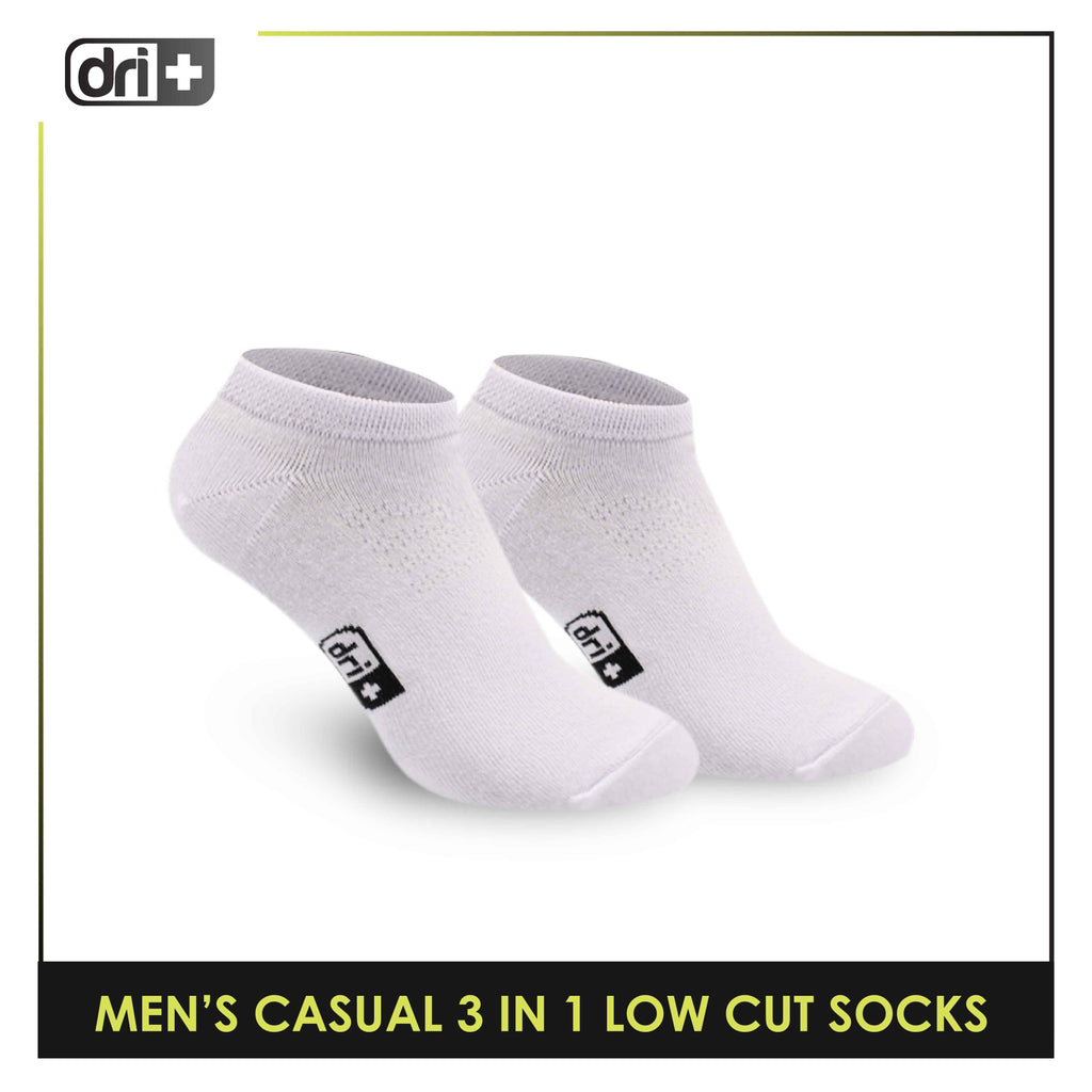 Dri Plus Men's Thin Casual Lite Low Cut Socks 3 pairs in a pack DMCG14