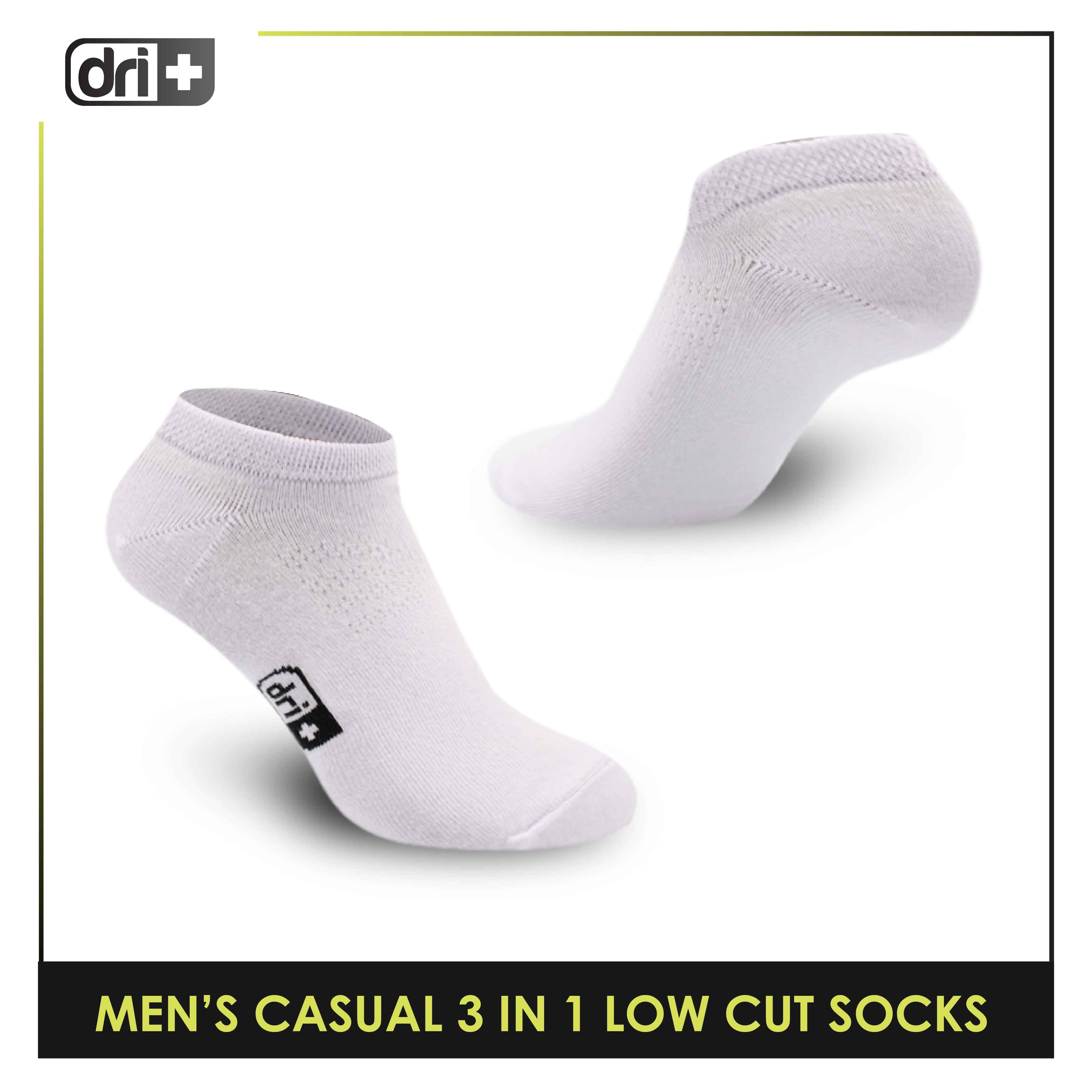 Dri Plus Men's Thin Casual Lite Low Cut Socks 3 pairs in a pack DMCG14