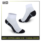 Dri Plus Men's Lite Thin Casual Ankle Socks 3 pairs in a pack DMCG16