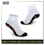 Dri Plus Men's Lite Thin Casual Ankle Socks 3 pairs in a pack DMCG16