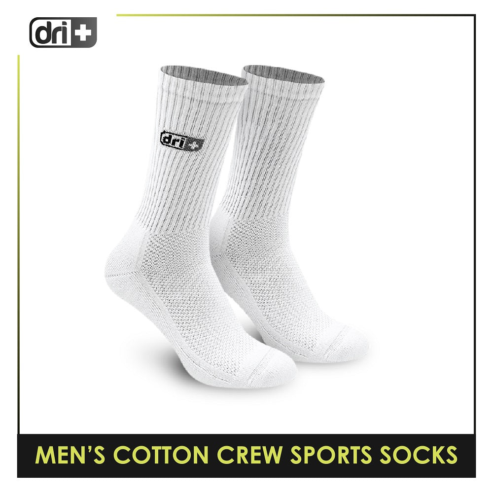 Dri Plus DMS0401 Men's Thick Cotton Crew Sports Socks 1 pair (4799349686377)