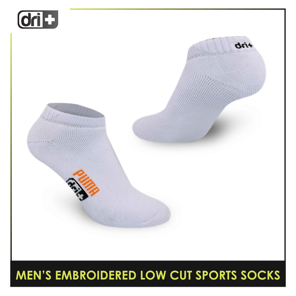 Dri Plus Men's Embroidered Thick Sports Low Cut Socks 1 pair DMSE1201