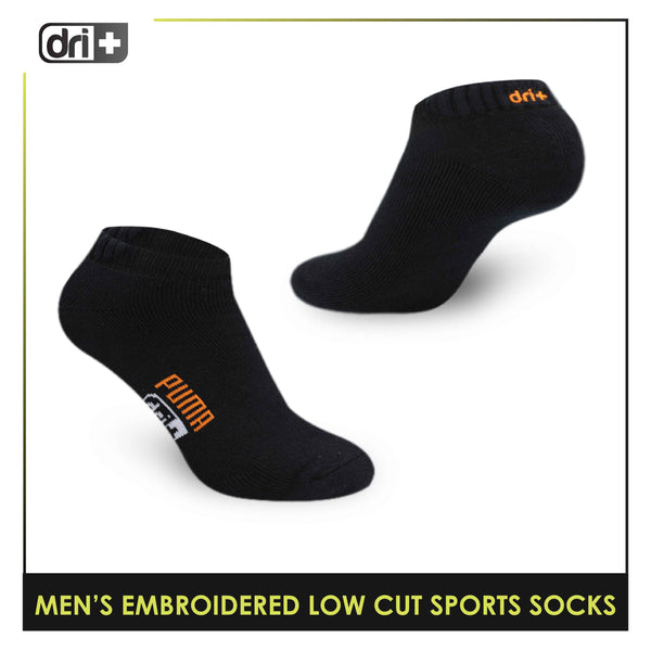 Dri Plus Men's Embroidered Thick Sports Low Cut Socks 1 pair DMSE1201