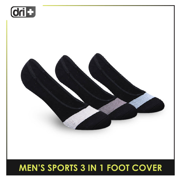 Dri Plus Men's Thick Sports Foot Cover Socks 3 pairs in a pack DMSFG3