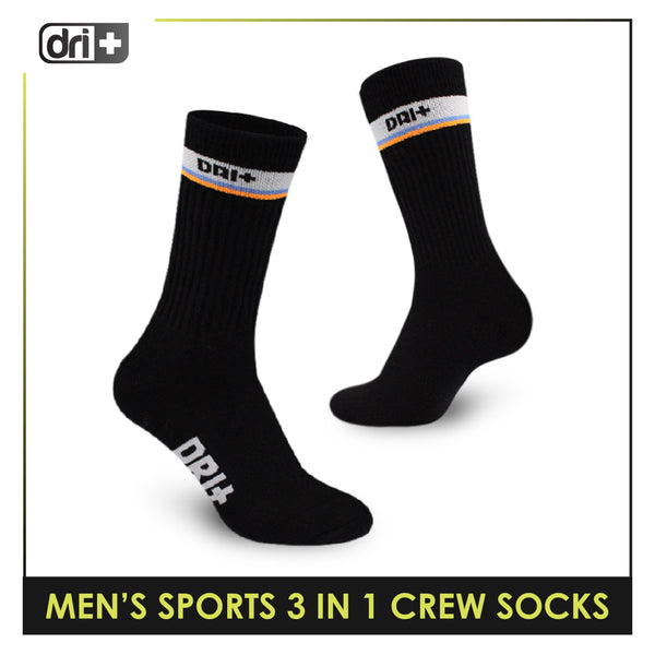 Dri Plus Men’s Thick Sports Crew Socks 3 pairs in a pack DMSG3101