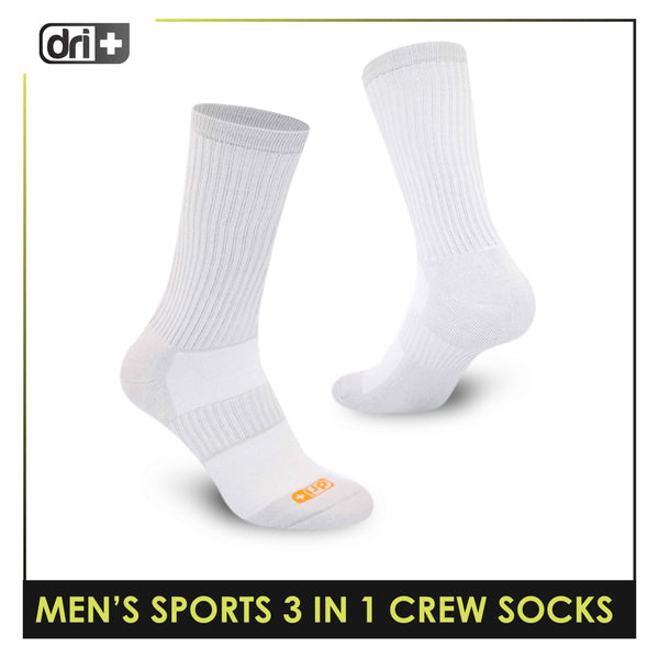 Dri Plus Men's Thick Sports Crew Socks 3 pairs in a pack DMSKG19