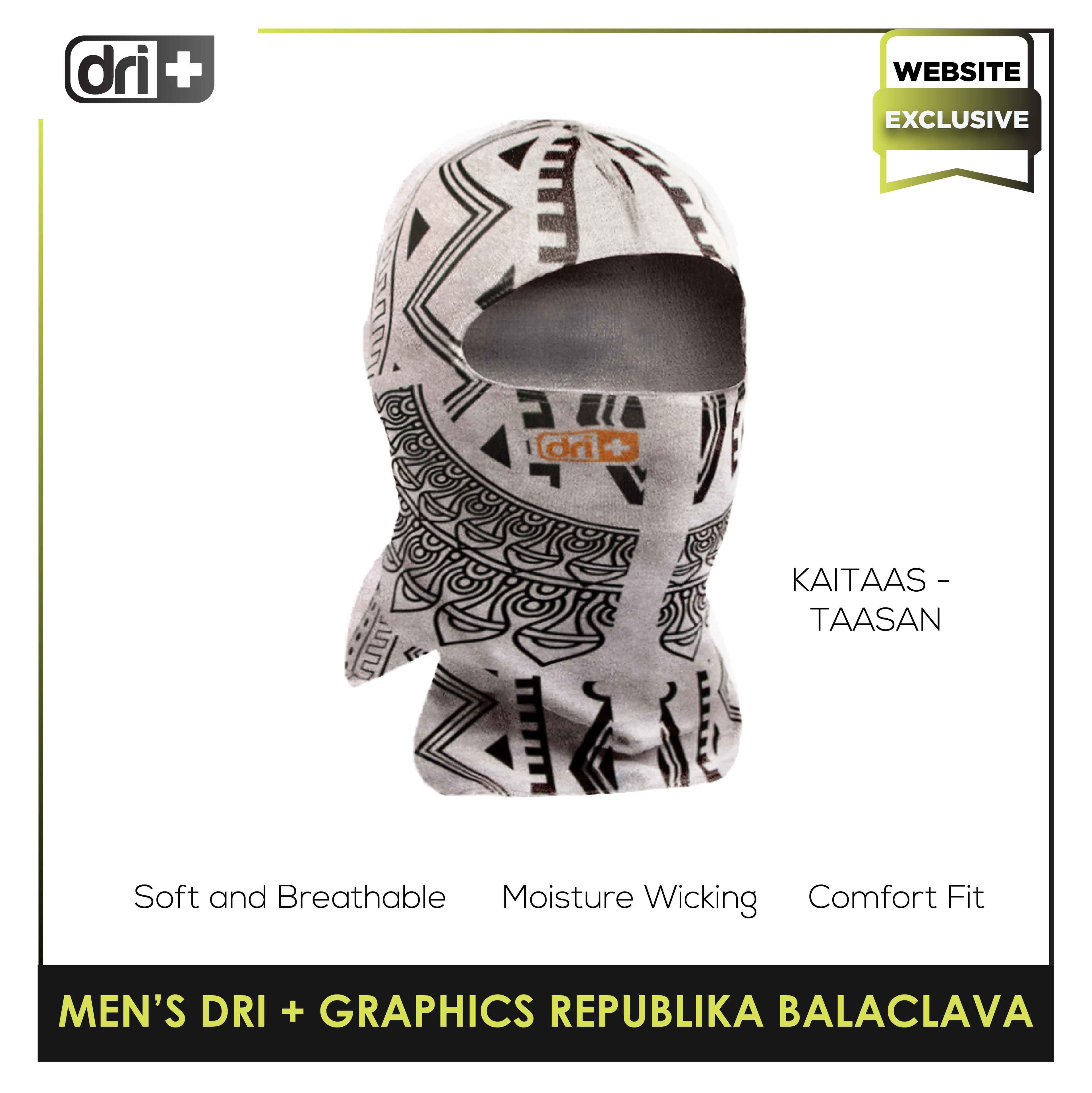 Dri Plus Men's Republika Series Washable Multi-Functional Moisture Wicking Balaclava 1 pc DMREPUBALA1201 (6650014892137)