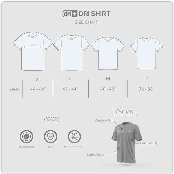 Dri Plus Men's Sweat Wicking and Odor Free Quick Dri Shirt 1 piece DUMSR3102