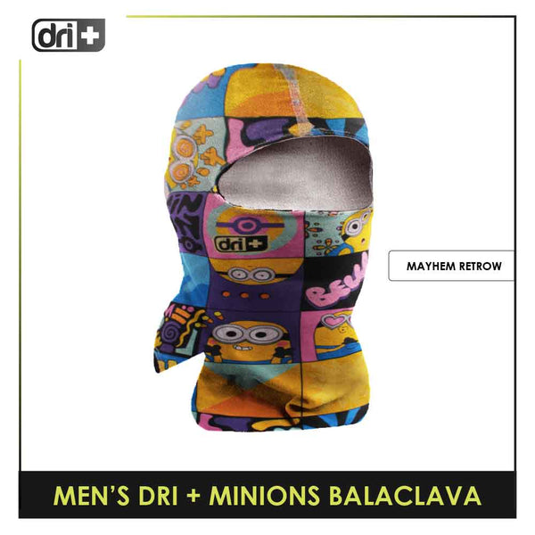 Dri Plus Men's Minions Washable Multi-Functional Moisture Wicking Balaclava 1 piece DMBALAM1402