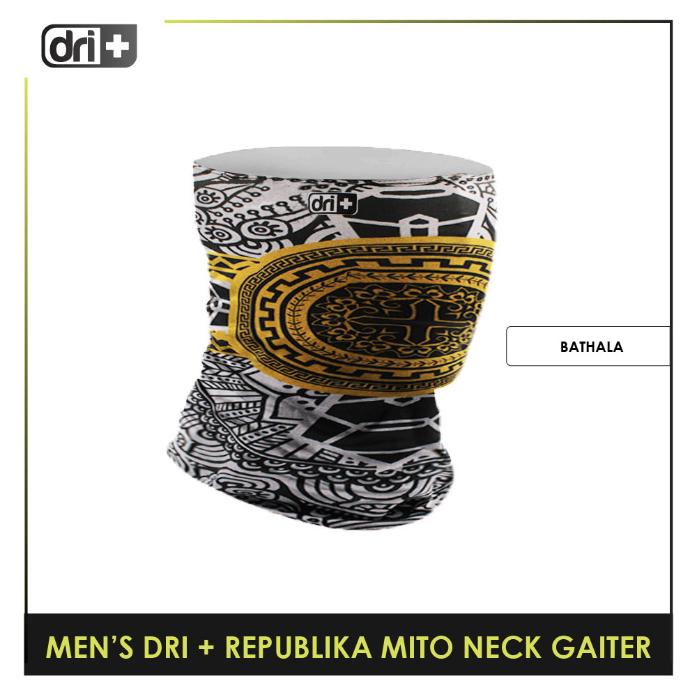 Dri Plus Men's Republika Mito Washable Multi-Functional Moisture Wicking Neck Gaiter 1 piece DMNRM2301