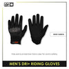 Dri Plus White Carbon Embroidered Full Finger Touch Screen Gloves 1 Pair DMG2403