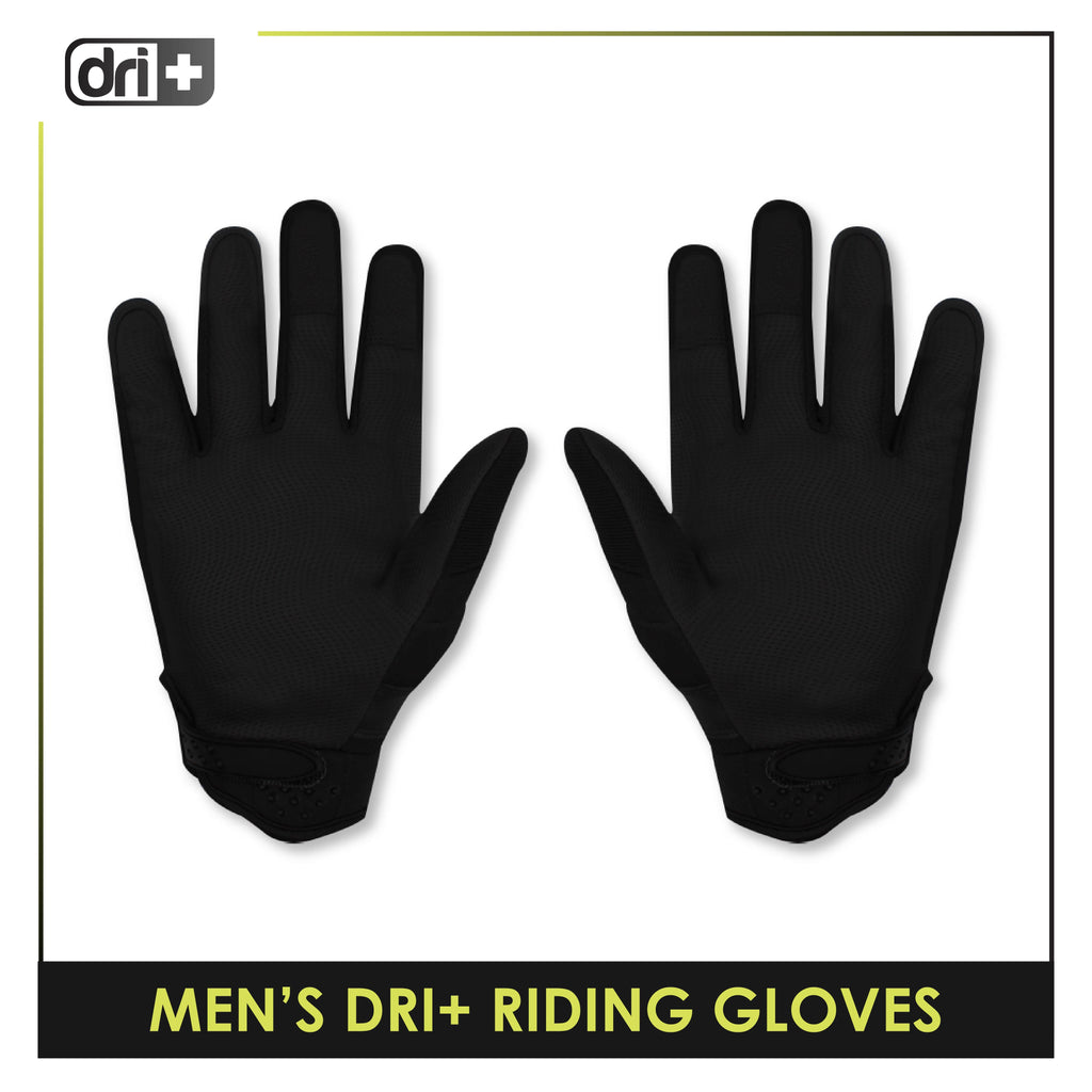 Dri Plus White Carbon Embroidered Full Finger Touch Screen Gloves 1 Pair DMG2403