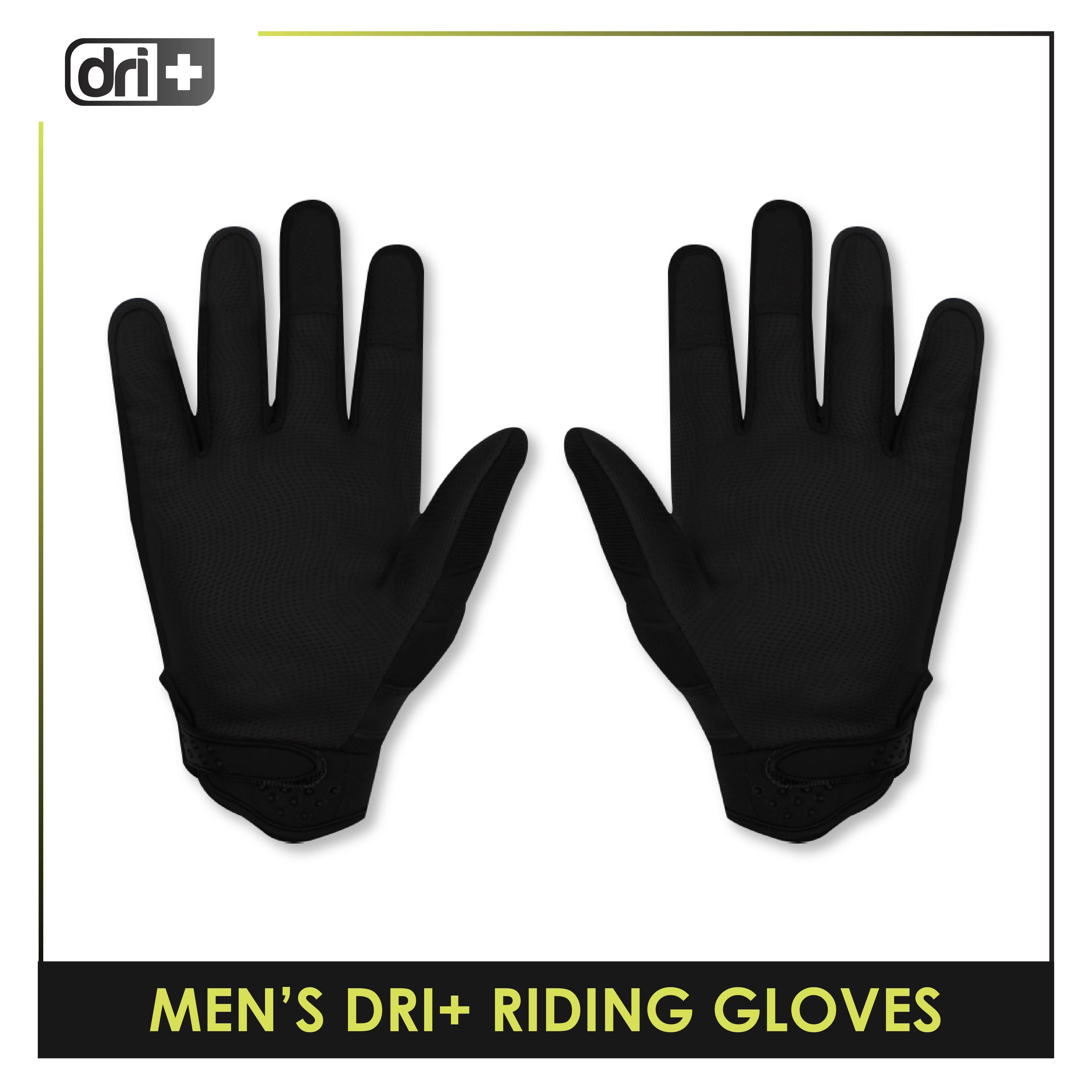 Dri Plus White Carbon Embroidered Full Finger Touch Screen Gloves 1 Pair DMG2403