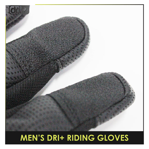Dri Plus White Carbon Embroidered Full Finger Touch Screen Gloves 1 Pair DMG2403