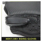 Dri Plus White Carbon Embroidered Full Finger Touch Screen Gloves 1 Pair DMG2403
