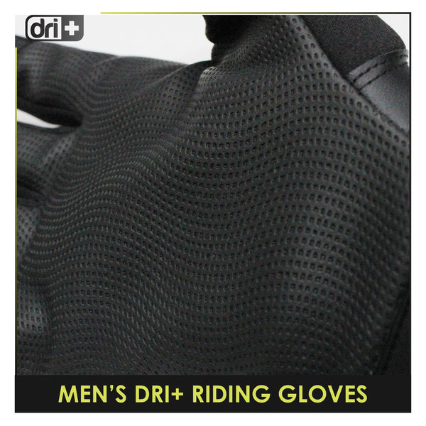 Dri Plus Black Carbon Embroidered Full Finger Gloves 1 Pair DMG2402