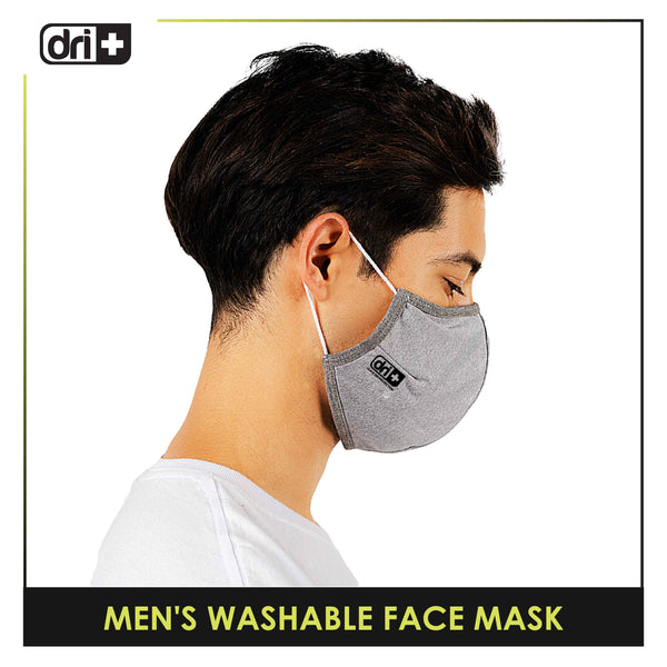 Dri Plus DMMASK01 Men's Washable Moisture Wicking Face Mask 1 piece