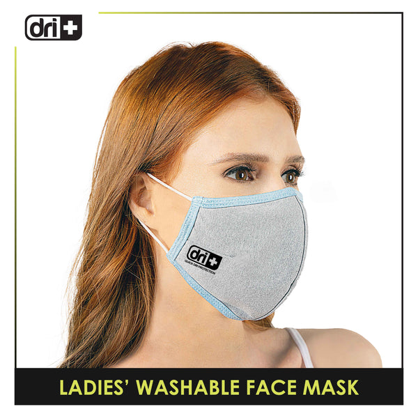 Dri Plus DLMASK1 Ladies' Washable Moisture Wicking Face Mask 1 piece