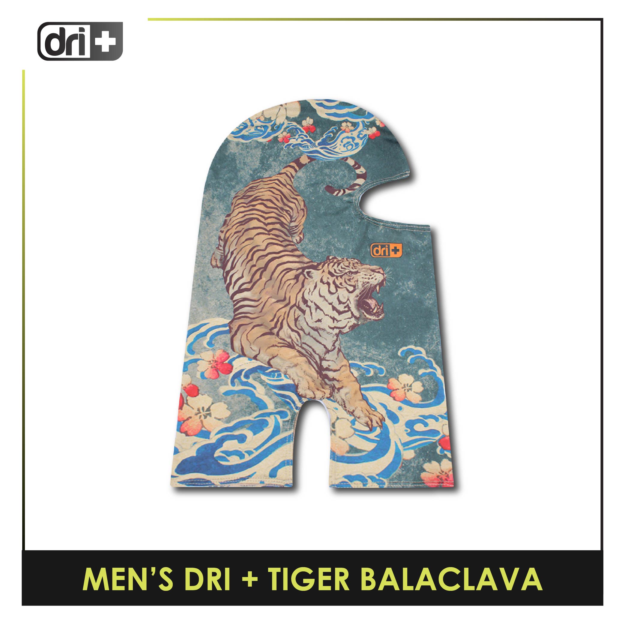 Dri Plus Men's Tiger 2022 Washable Multi-Functional Moisture Wicking Balaclava 1 piece DAMBTIGER21 (Limited Edition)