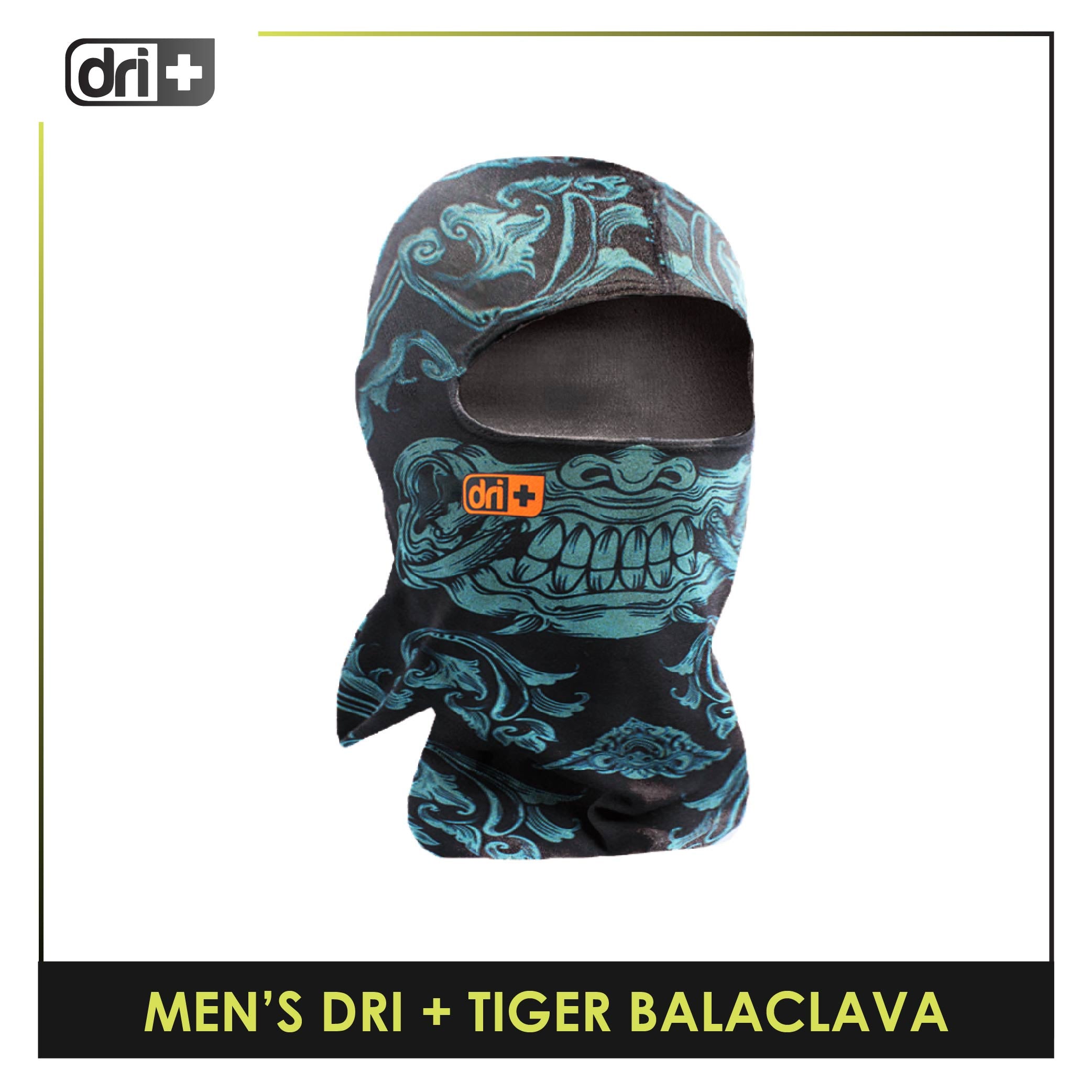Dri Plus Men's Tiger 2022 Washable Multi-Functional Moisture Wicking Balaclava 1 piece DAMBTIGER21 (Limited Edition)