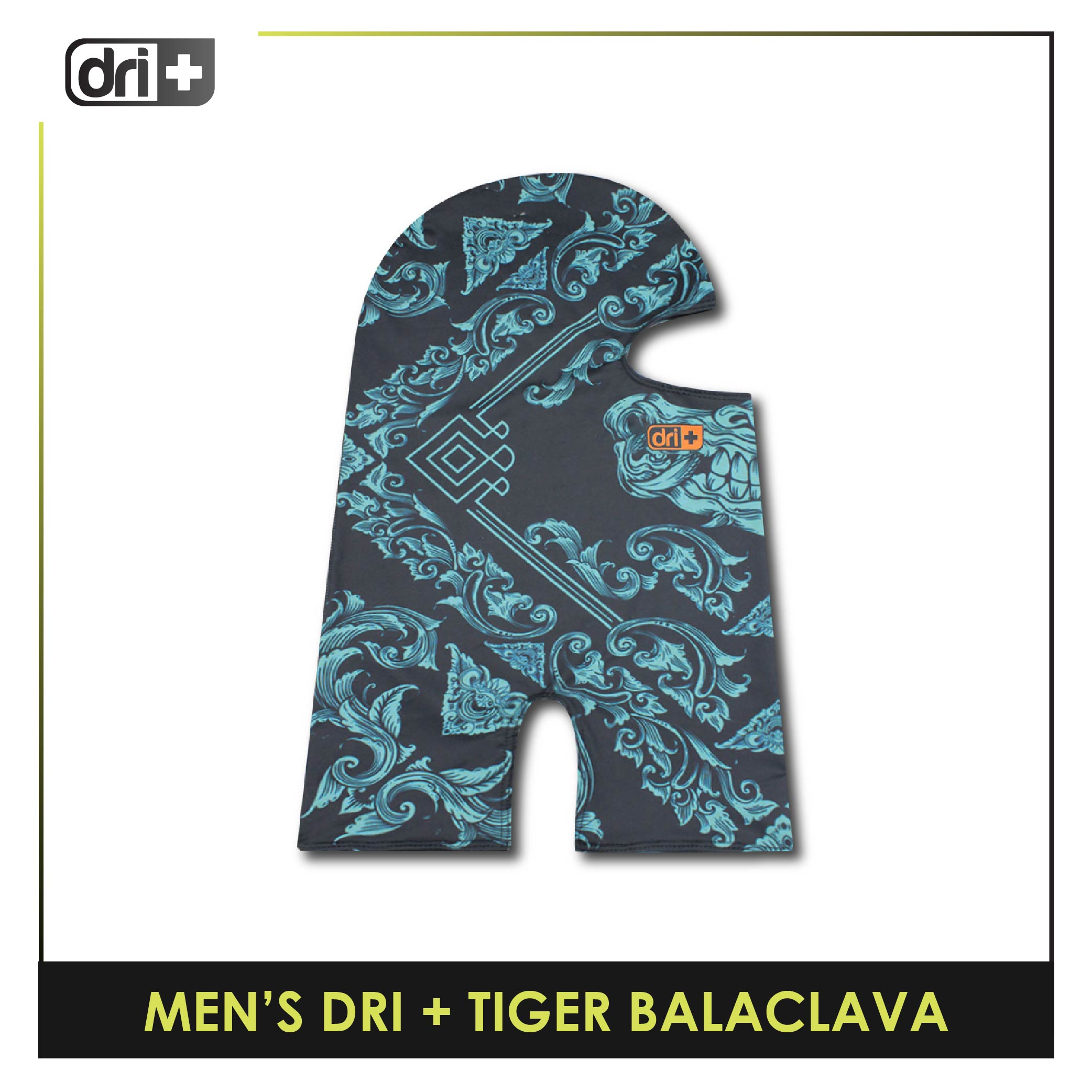 Dri Plus Men's Tiger 2022 Washable Multi-Functional Moisture Wicking Balaclava 1 piece DAMBTIGER21 (Limited Edition)