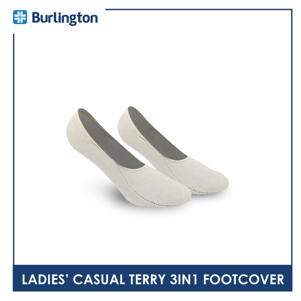 Burlington Ladies' Cotton Casual Terry No 3 pairs in a pack Show Foot Cover BLCFG1402