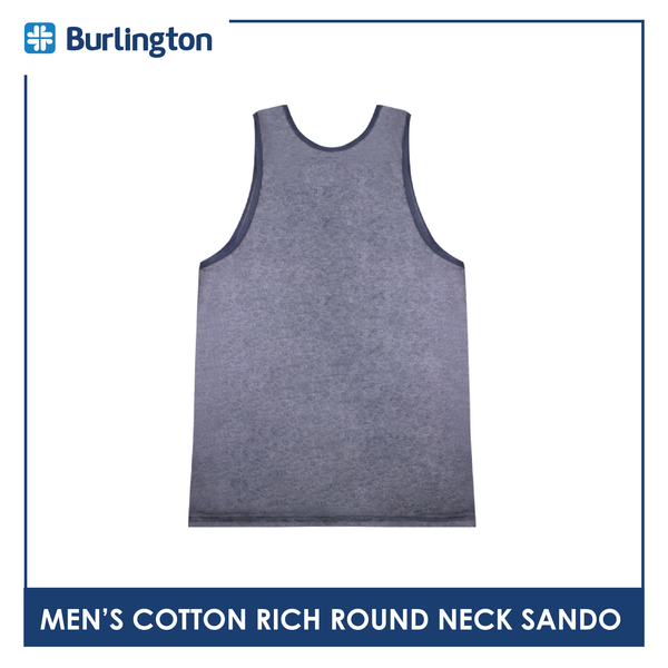Burlington Men's OVERRUNS Cotton-Rich Round Neck Sando 1 piece GMSSCO1 (6671077113961)