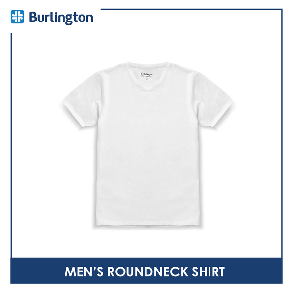 Burlington Men's OVERRUNS Cotton-Rich V-Neck Shirt 1 piece GMSVCO1 (6671076655209)