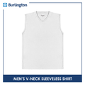 Burlington Men's OVERRUNS Cotton-Rich V-Neck Sleeveless Shirt 1 piece GMSVSCO1 (6671360983145)