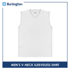 Burlington Men's OVERRUNS Cotton-Rich V-Neck Sleeveless Shirt 1 piece GMSVSCO1