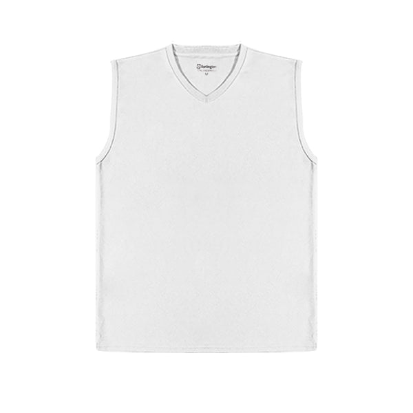 Burlington Men's OVERRUNS Cotton-Rich V-Neck Sleeveless Shirt 1 piece GMSVSCO1 (6671360983145)