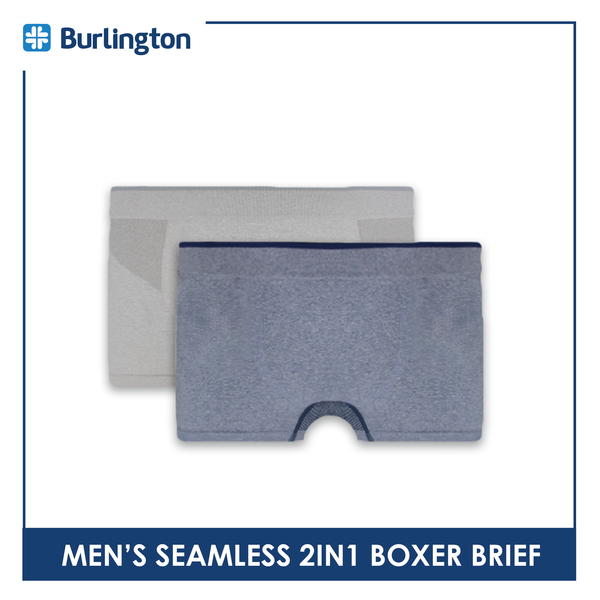 Burlington Men's OVERRUNS Nylon 2IN1 Boxer Brief OGTMBBGCO1 (Limited Time Offer)