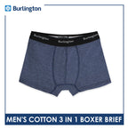 Burlington Men's Cotton Boxer Brief 3 pieces in a pack GTMBBG11