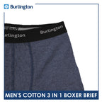 Burlington Men's Cotton Boxer Brief 3 pieces in a pack GTMBBG11