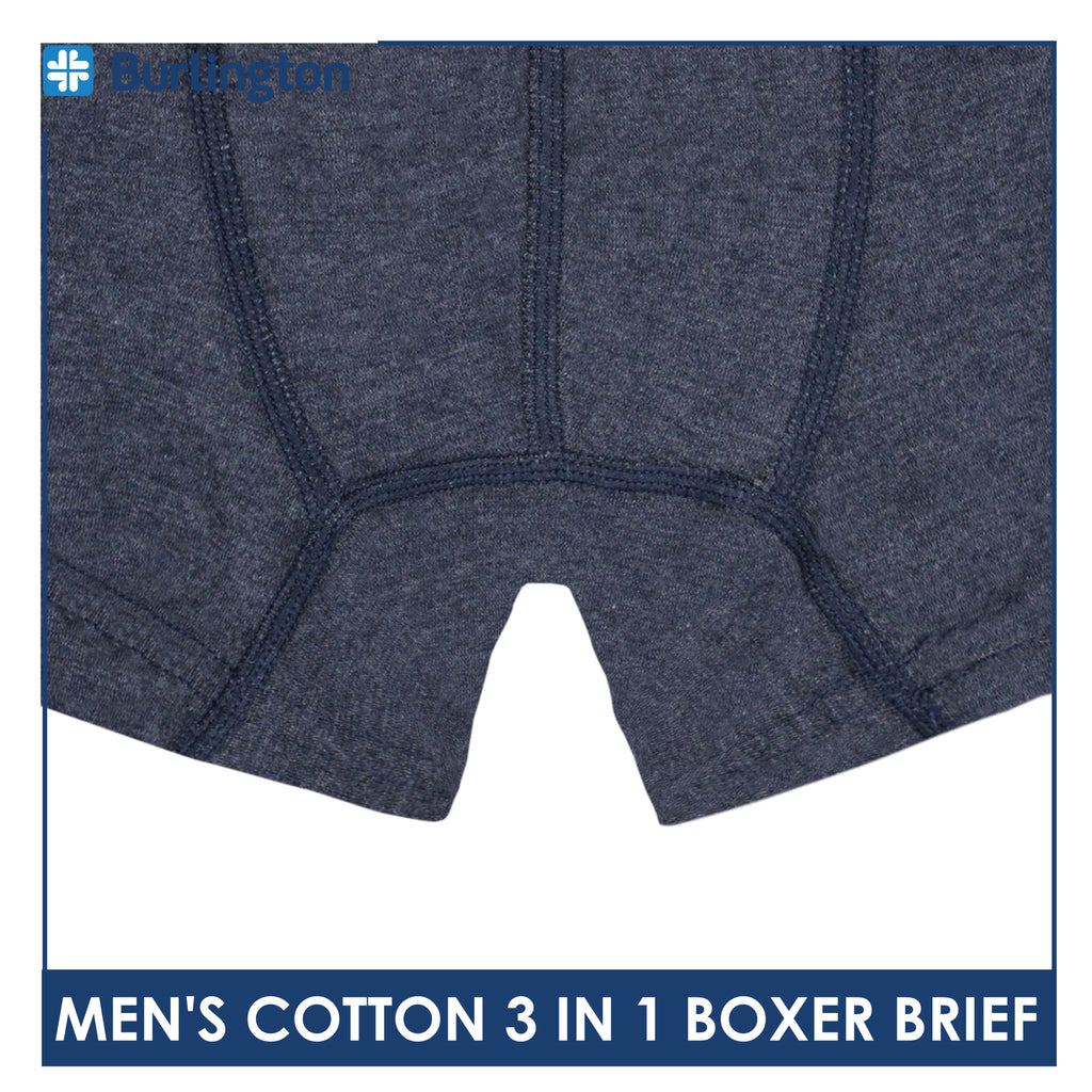 Burlington Men's Cotton Boxer Brief 3 pieces in a pack GTMBBG11