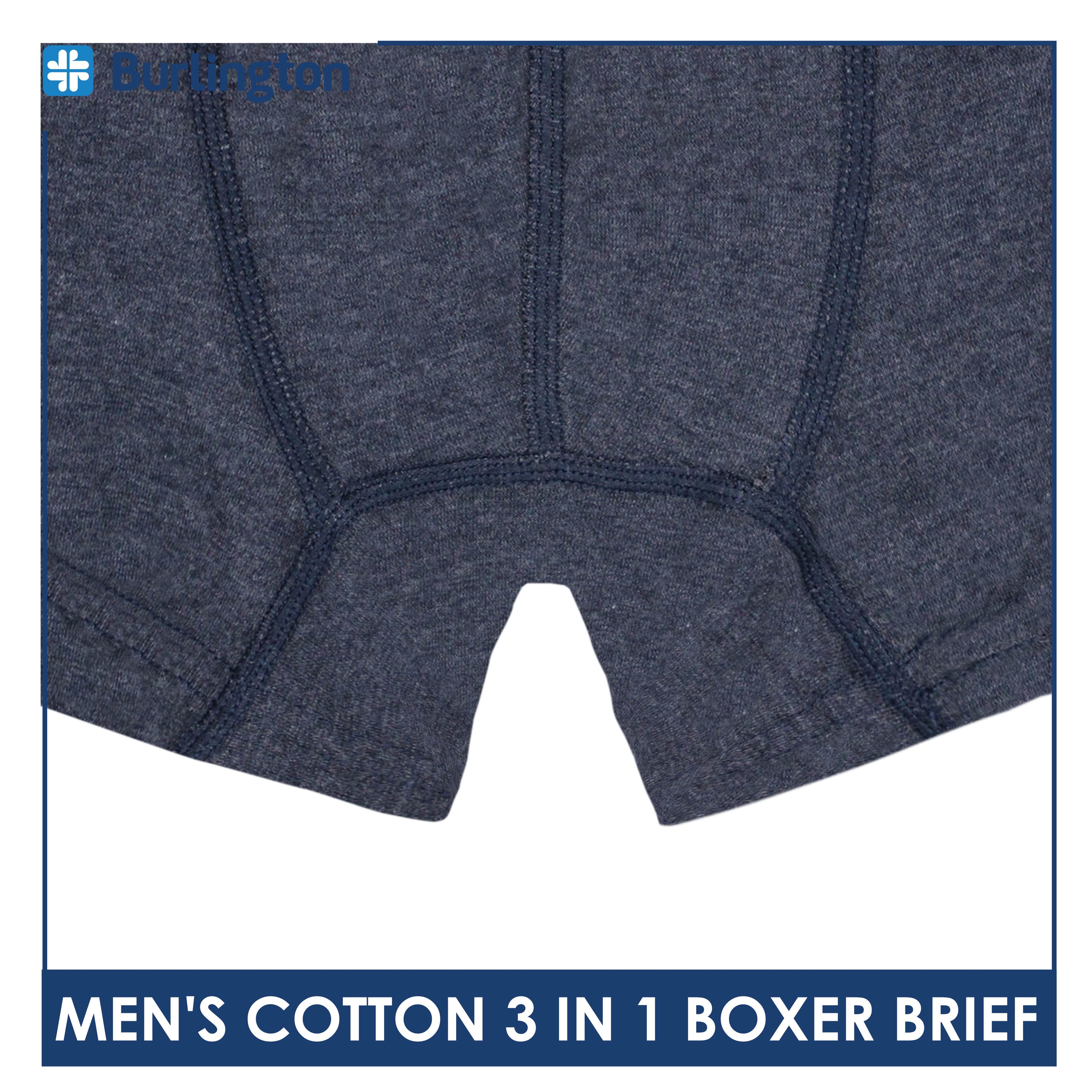 Burlington Men's Cotton Boxer Brief 3 pieces in a pack GTMBBG11