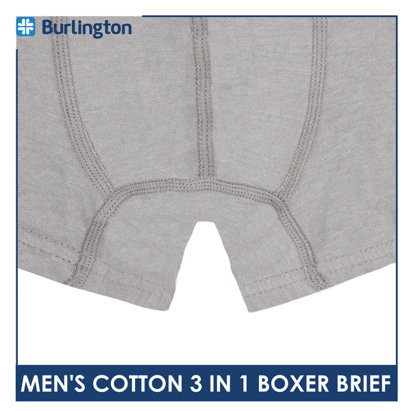 Burlington Men's Cotton Boxer Brief 3 pieces in a pack GTMBBG11
