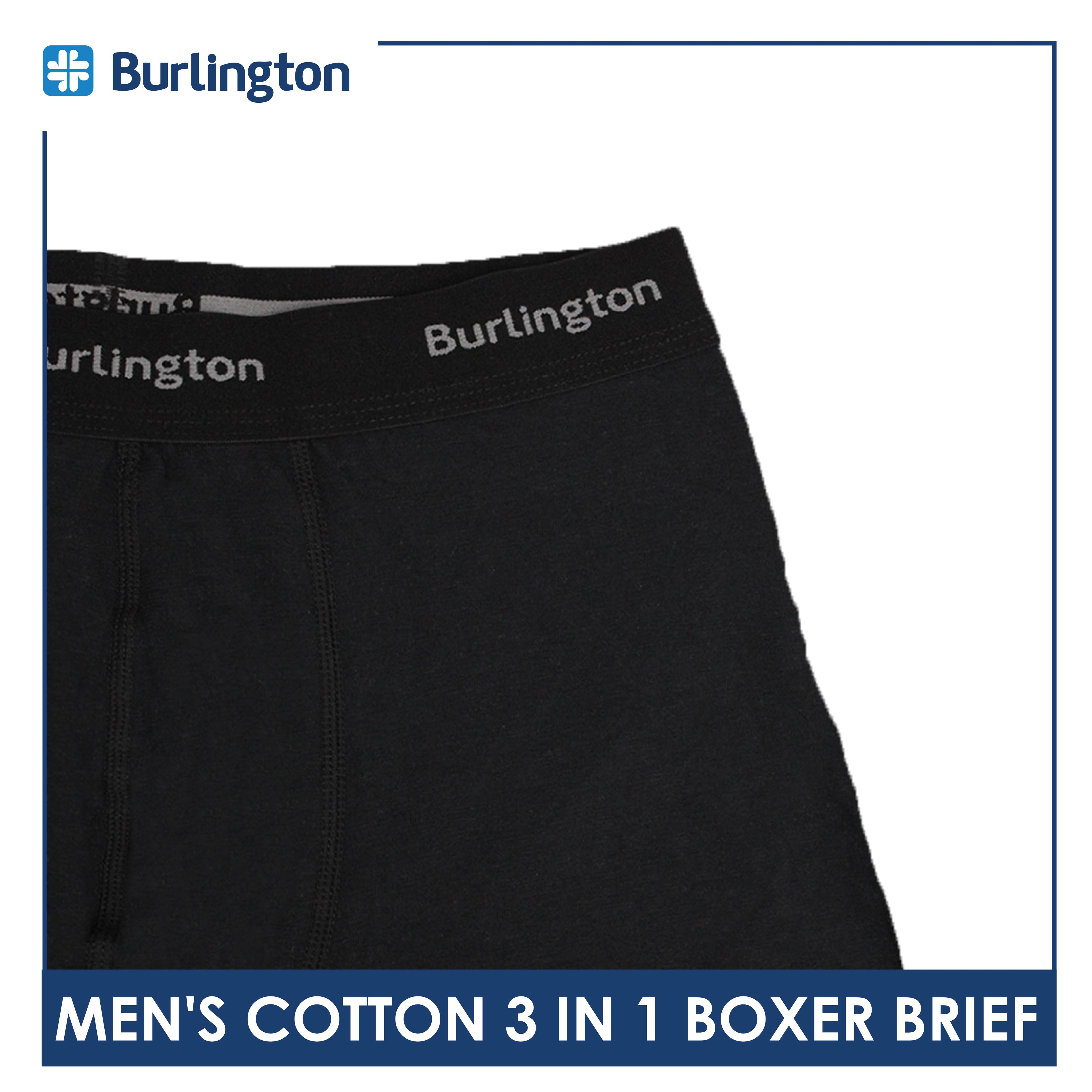 Burlington Men's Cotton Boxer Brief 3 pieces in a pack GTMBBG11