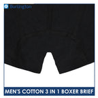 Burlington Men's Cotton Boxer Brief 3 pieces in a pack GTMBBG11