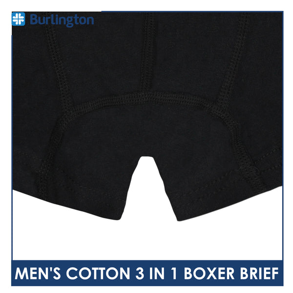 Burlington Men's Cotton Boxer Brief 3 pieces in a pack GTMBBG11