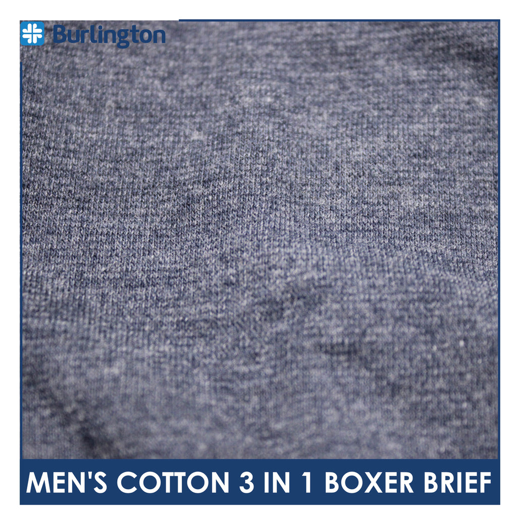 Burlington Men's Cotton Boxer Brief 3 pieces in a pack GTMBBG11