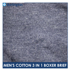 Burlington Men's Cotton Boxer Brief 3 pieces in a pack GTMBBG11