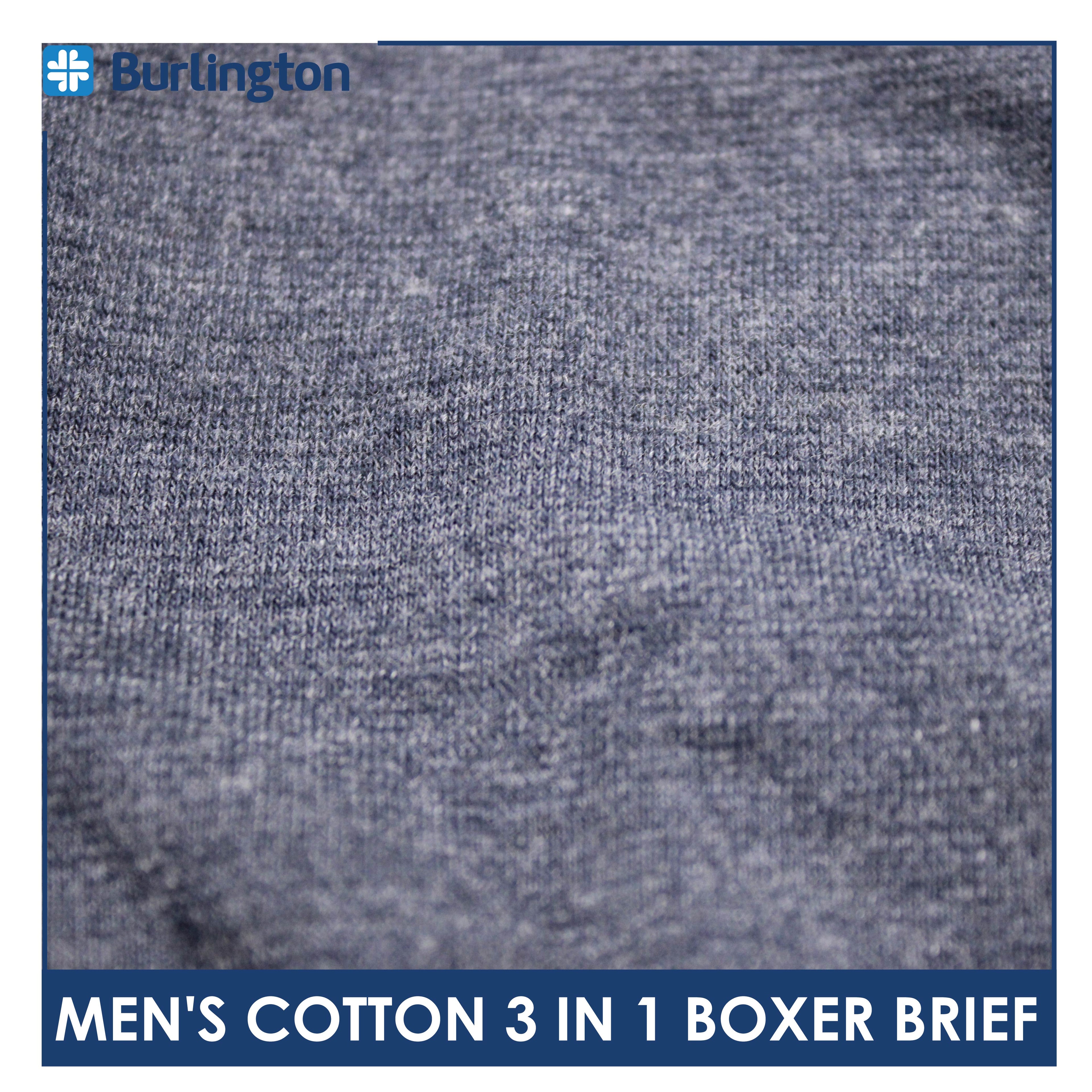 Burlington Men's Cotton Boxer Brief 3 pieces in a pack GTMBBG11