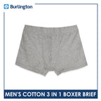 Burlington Men's Cotton Boxer Brief 3 pieces in a pack GTMBBG13