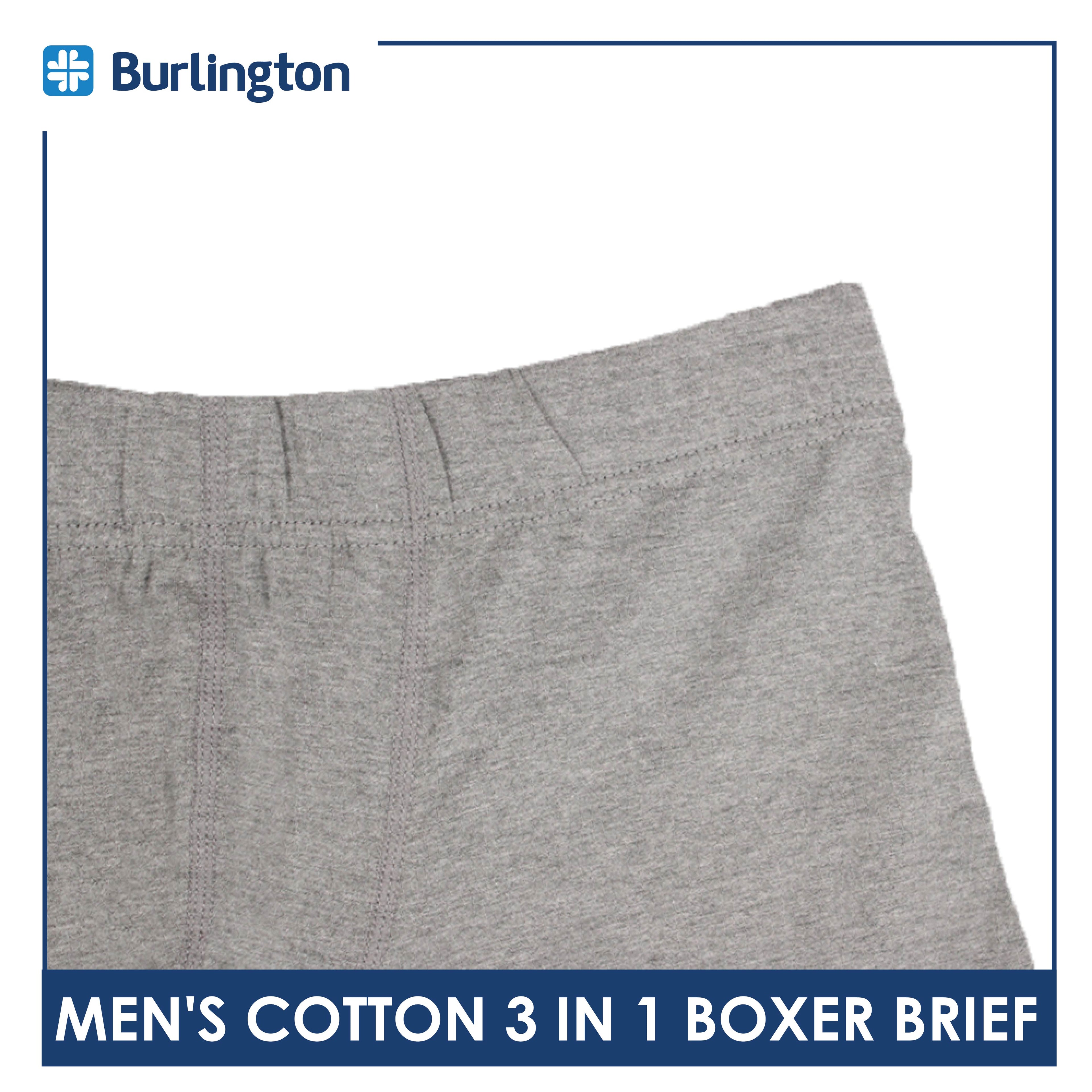 Burlington Men's Cotton Boxer Brief 3 pieces in a pack GTMBBG13